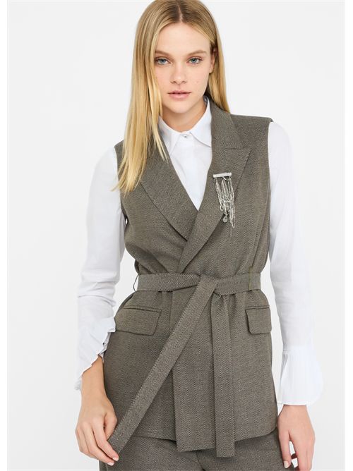 Gilet chevron con cintura LIU JO | CF5259T054A/M9770